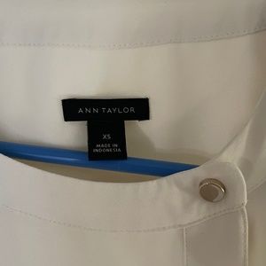 Ann Taylor blouse - cream with buttons on left side